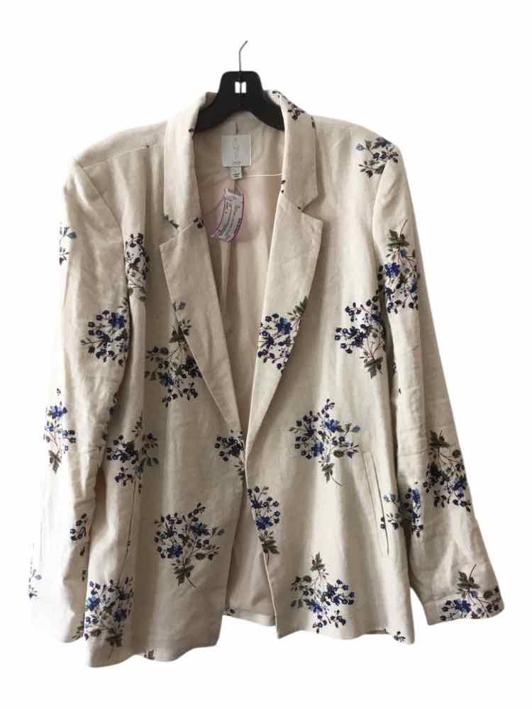 Joie Cream Multi Size L Blazer
