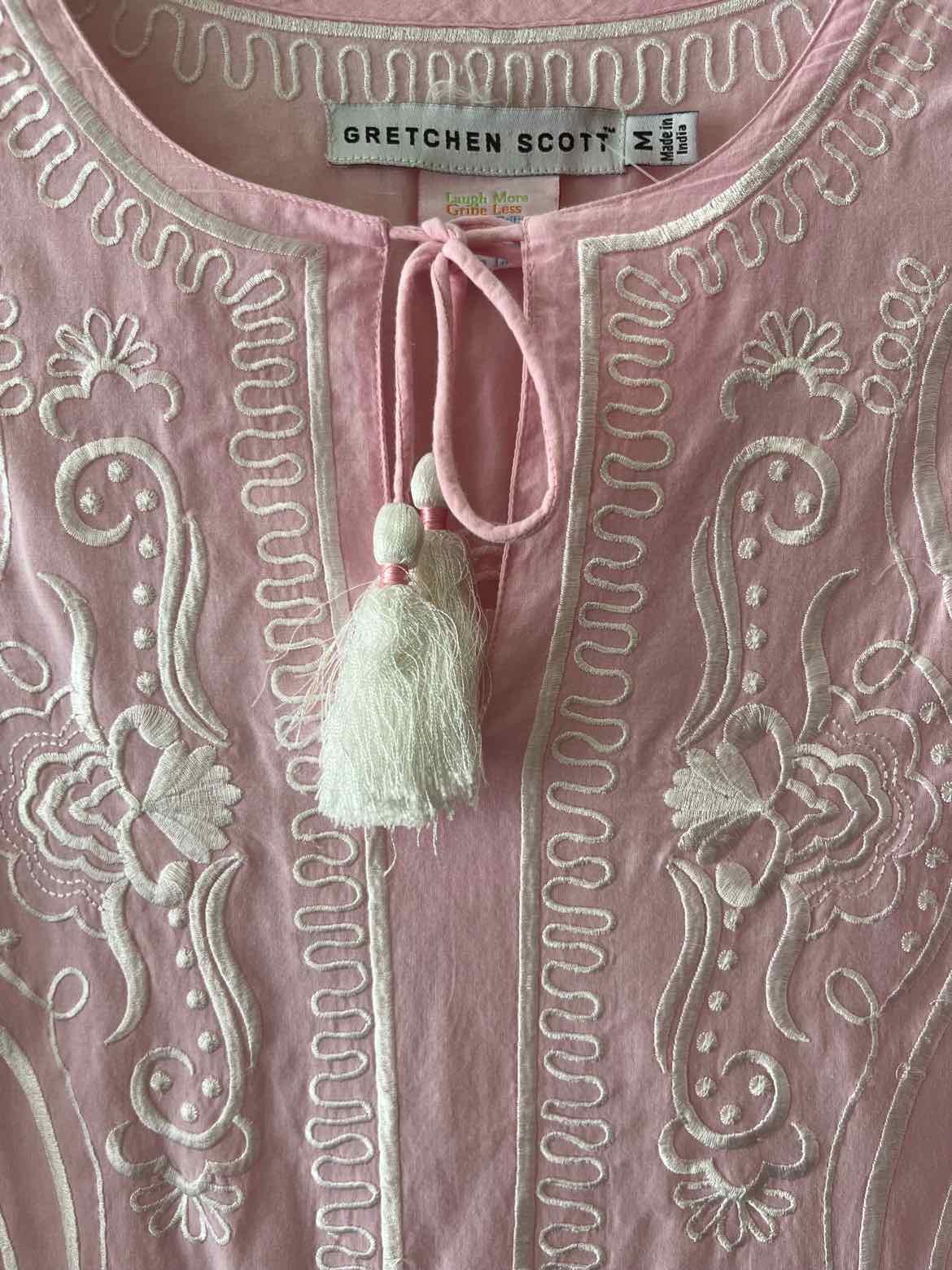 Gretchen Scott Light Pink and White Size M Tunic