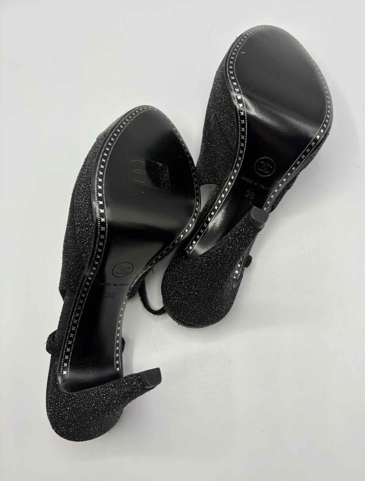 Chanel Black and Grey Size 38 Shoes