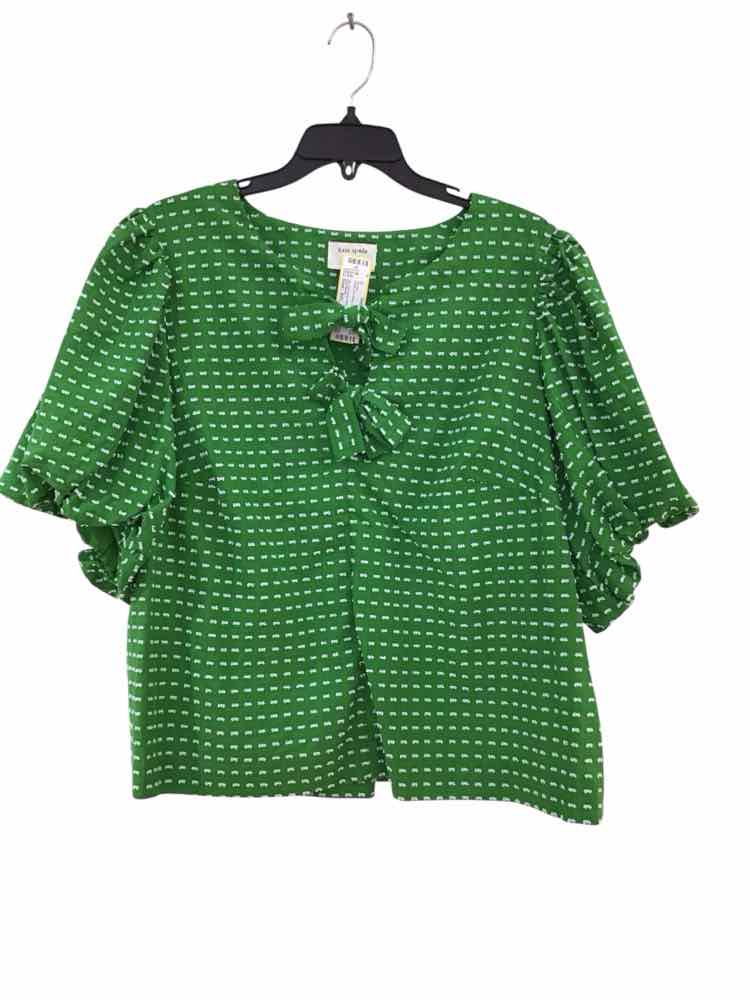 Kate Spade Green and White Size XXL Blouse
