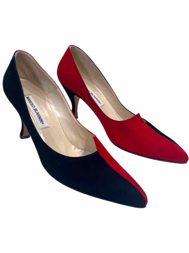 Manolo Blahnik black and red Size 38.5 Shoes