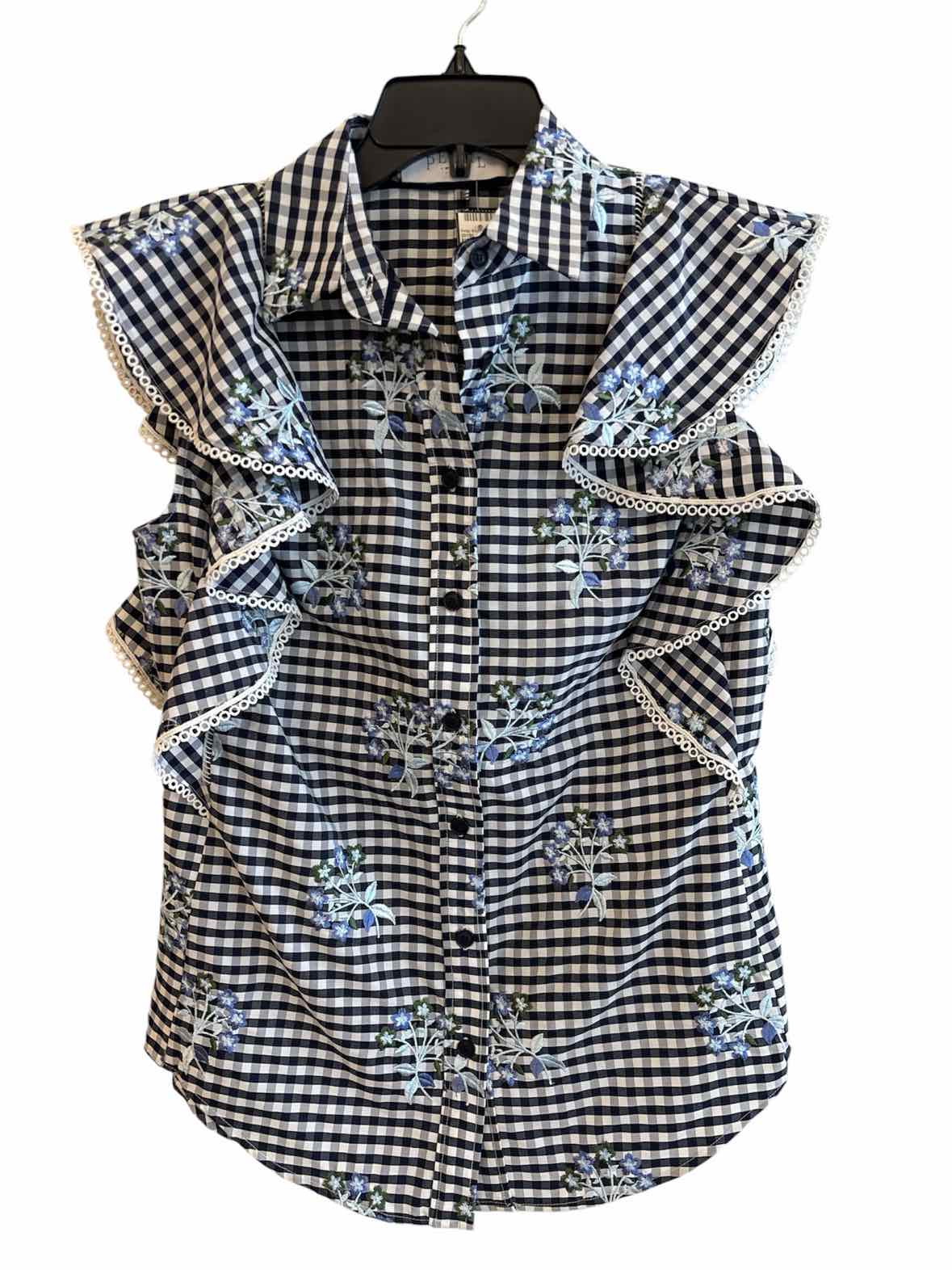Pearl by Lela Rose Black and white multi Size S Shirt