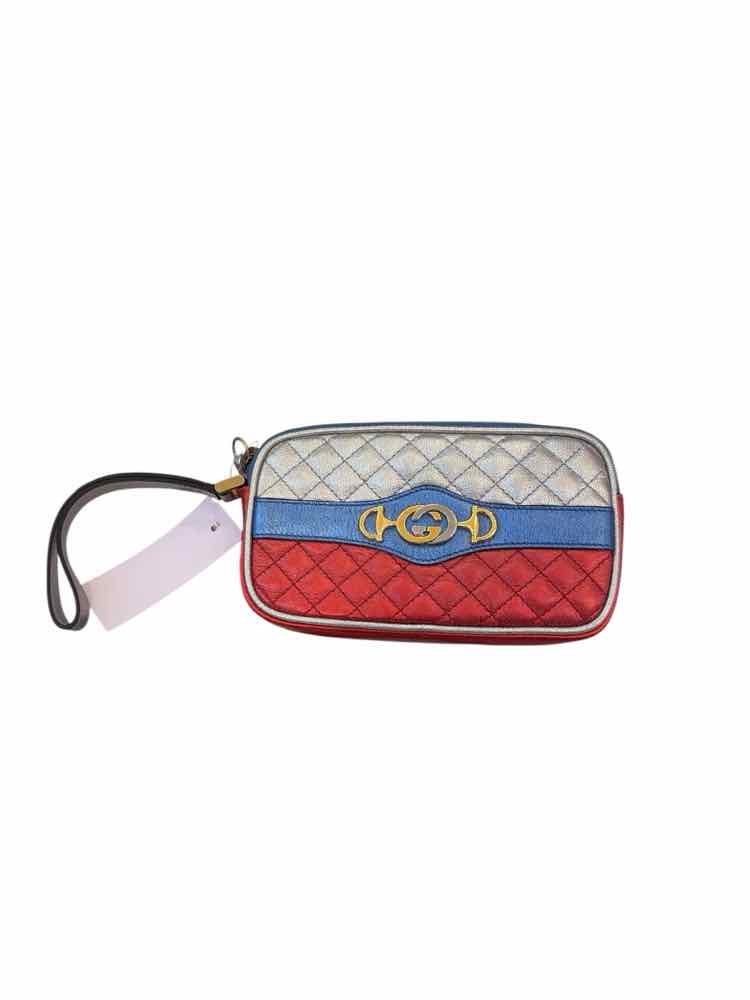 Gucci silver/blue/red Handbag