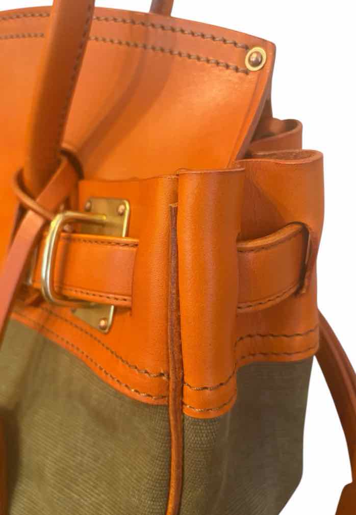 ATORIE Green and Orange Handbag