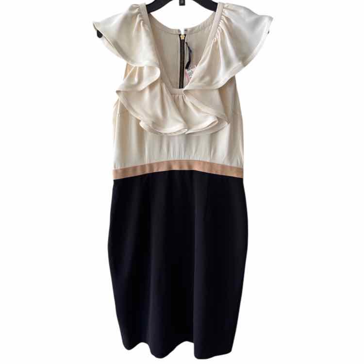 Jay Godfrey Cream and Black Size 8 Dress