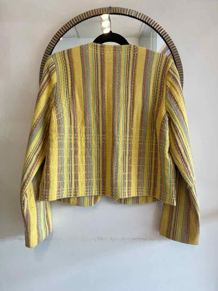 Free People Yellow Multi Size XS Blazer