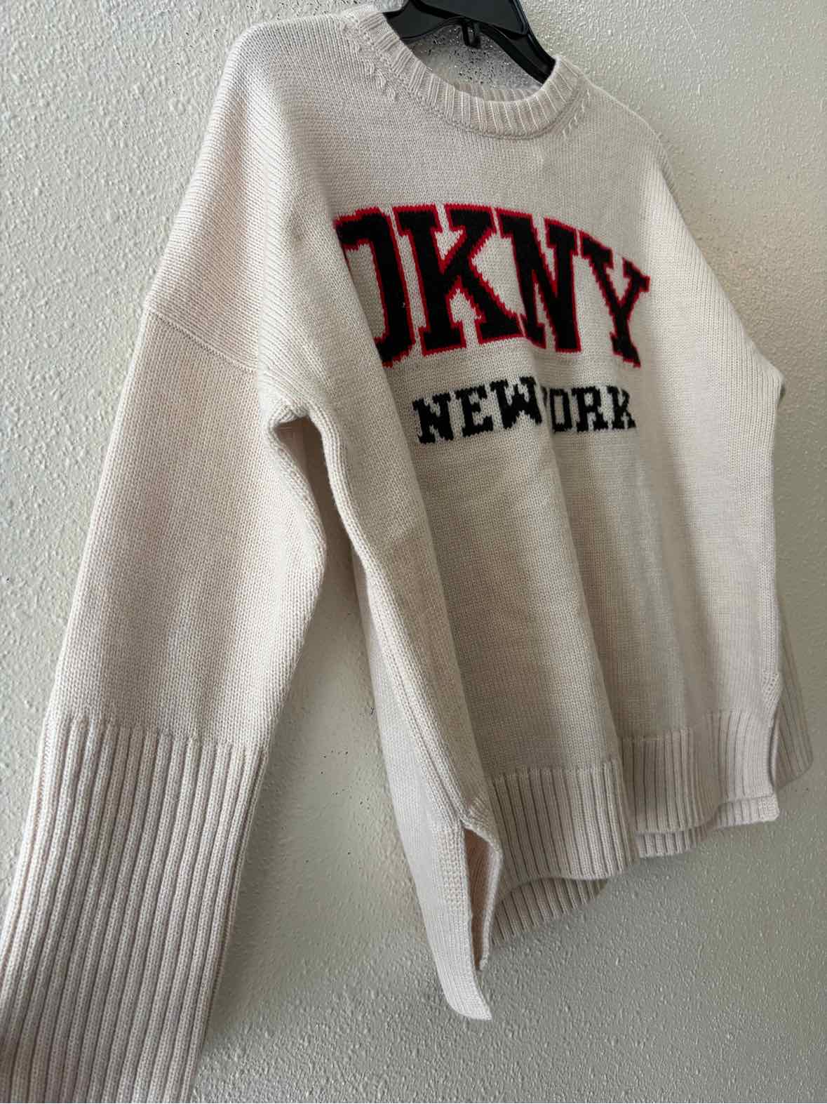 DKNY Jeans Cream Multi Size S Sweater