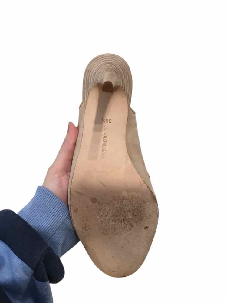 Manolo Blahnik Taupe Size 38.5 Shoes