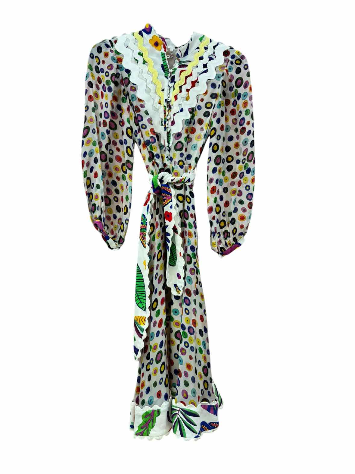 Celia B White Multi Size S Dress