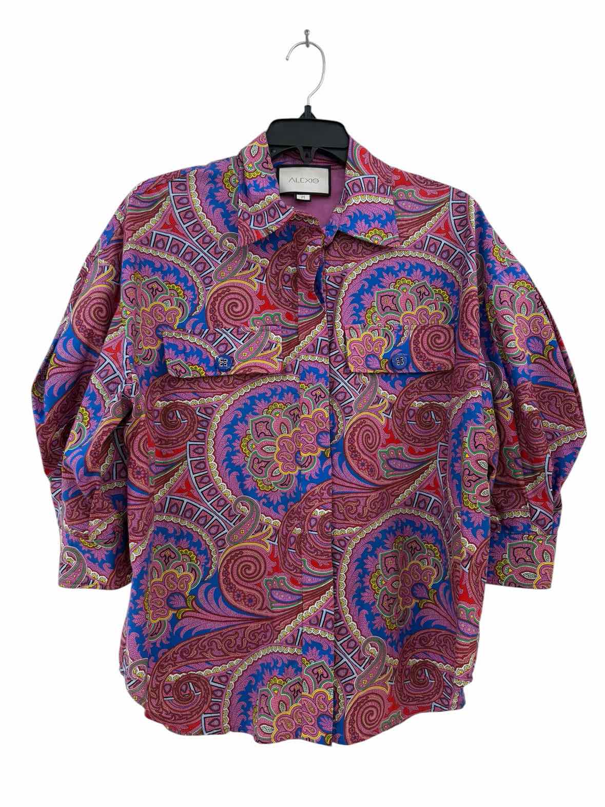 Alexis Purple & Beige Size M Shirt