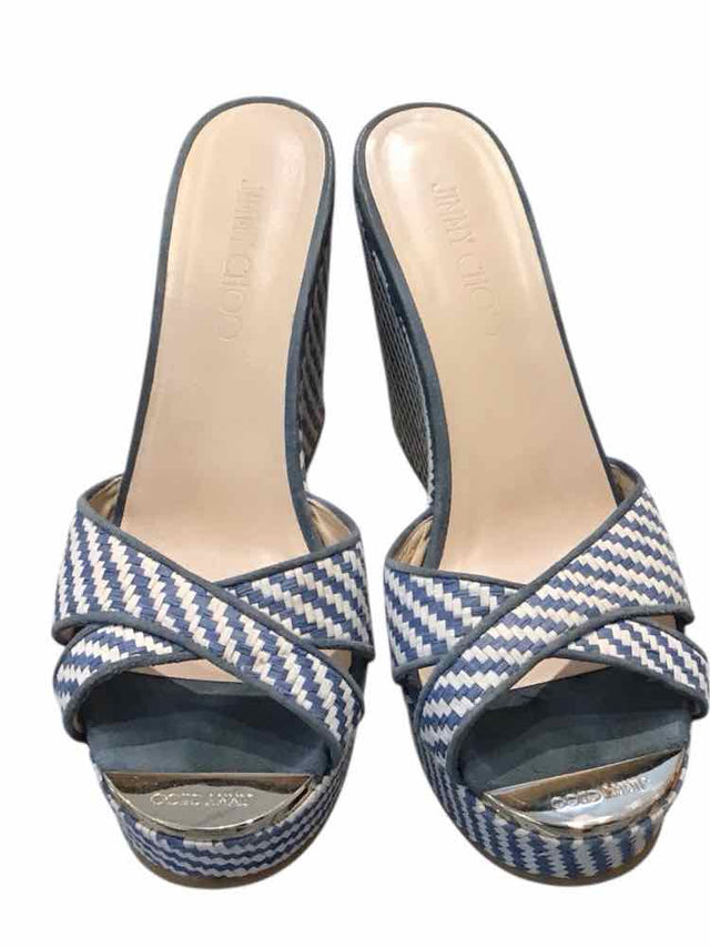 Jimmy Choo Blue and White Size 39 Shoes