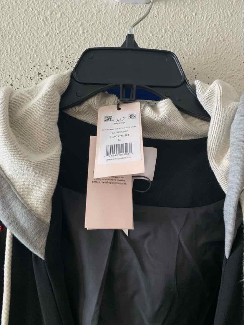cinq a sept Black Multi Size 16 Blazer