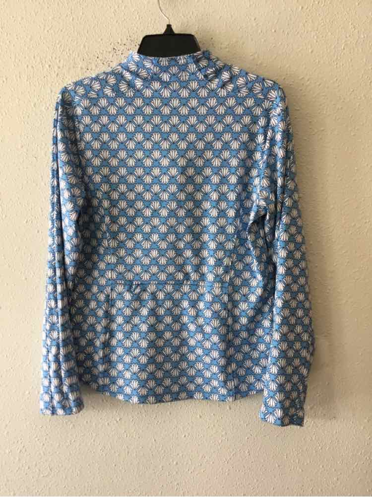 Sigrid Olsen Blue and White Size L Shirt