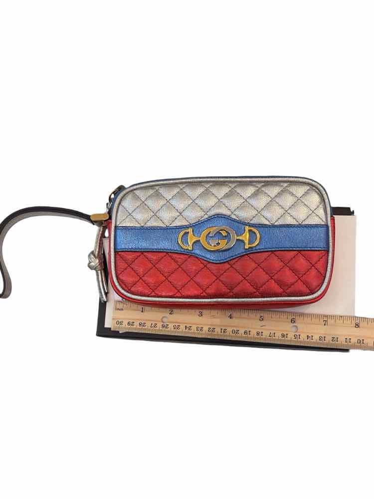 Gucci silver/blue/red Handbag