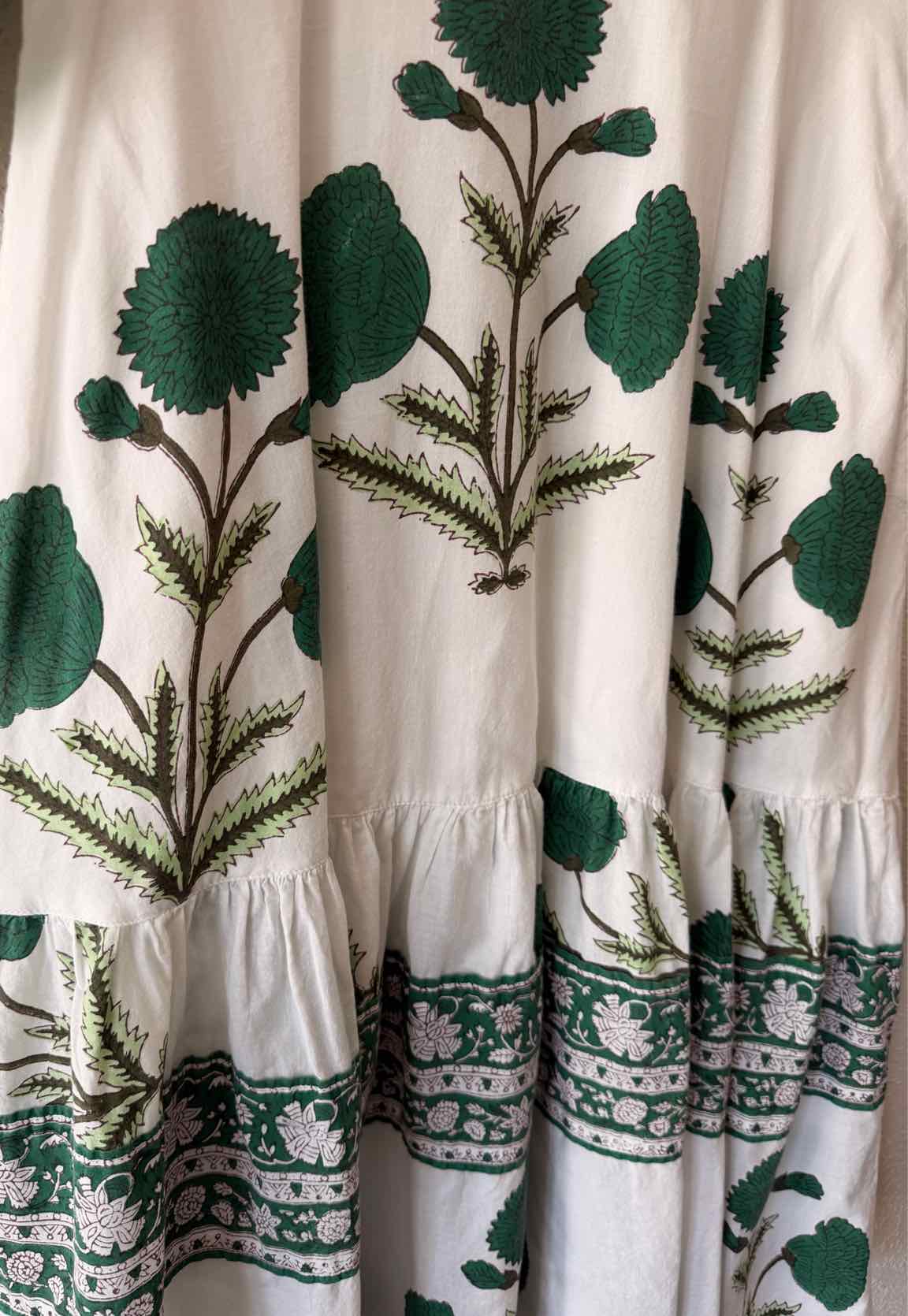 Sue Sartor white & green Size XS Dress