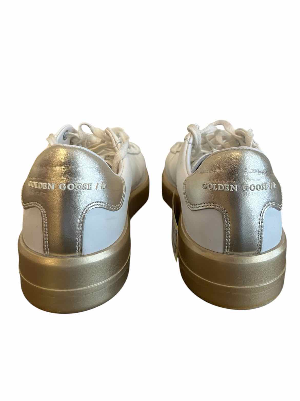 Golden Goose White and Gold Size 41 Shoes