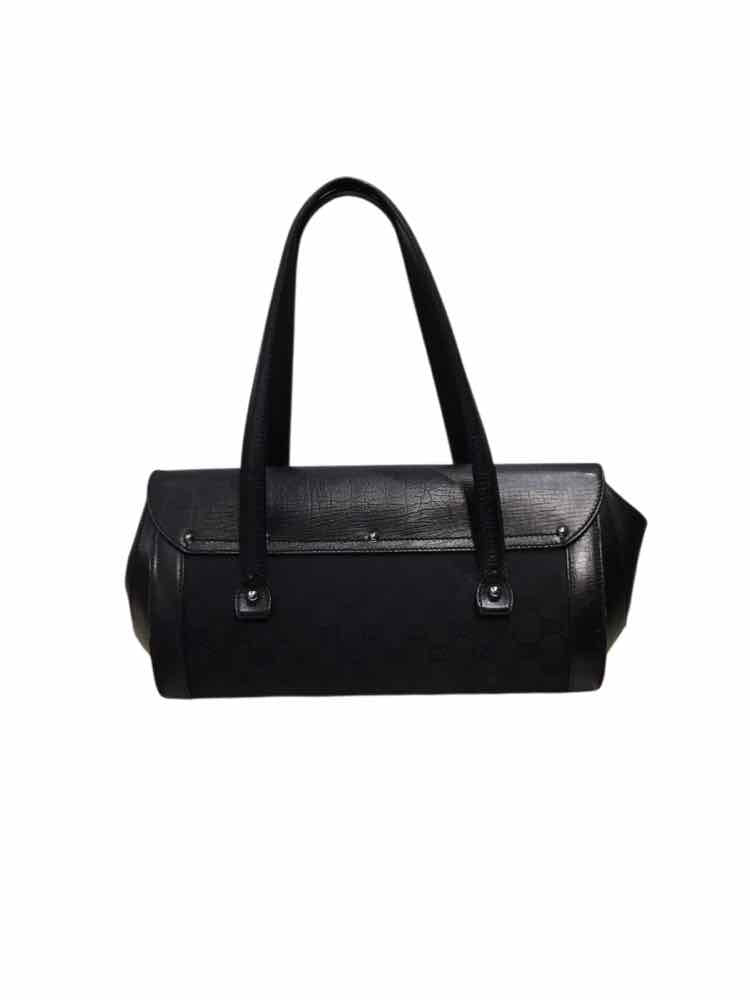 Gucci GG Canvas Bamboo Bullet Black Handbag
