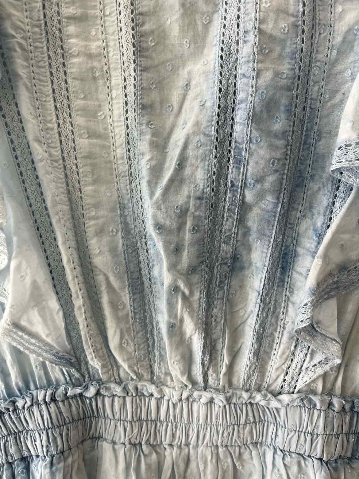 Love Shack Fancy Blue and White Size S Dress