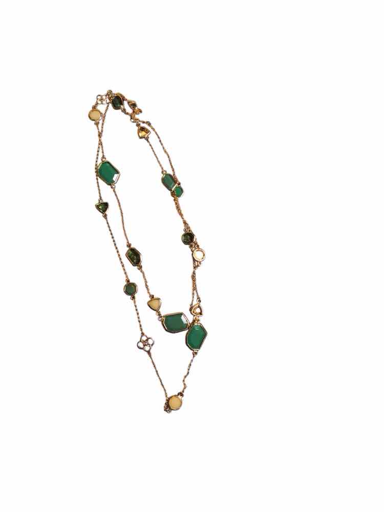 Stella & Dot Gold and Green Jewelry