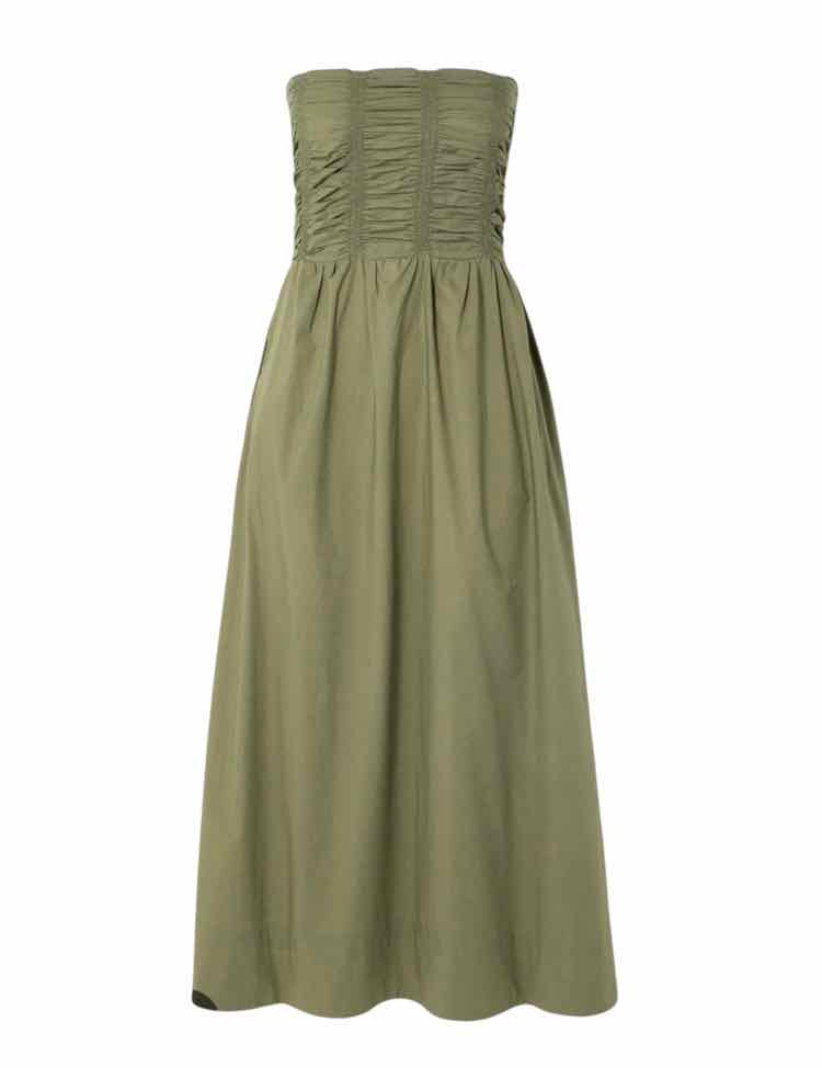 Faithfull The Brand Army Green Size 6 Dress