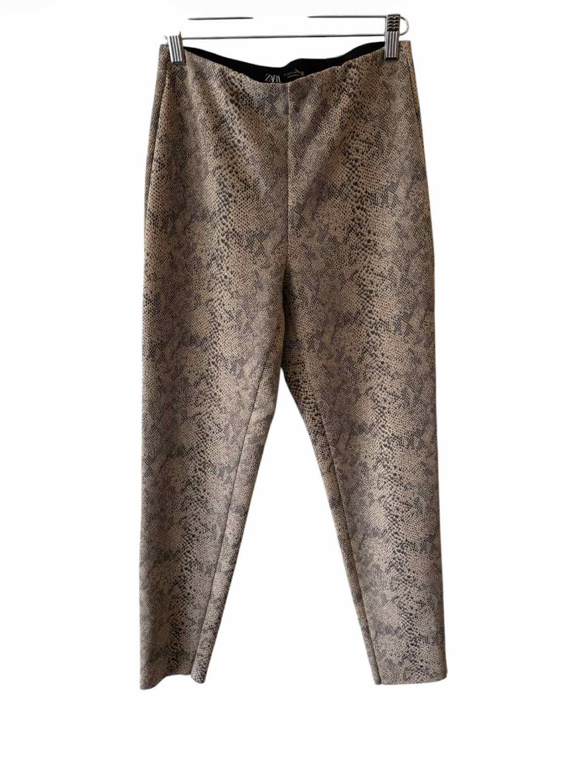 Zara beige and black Size S Pants