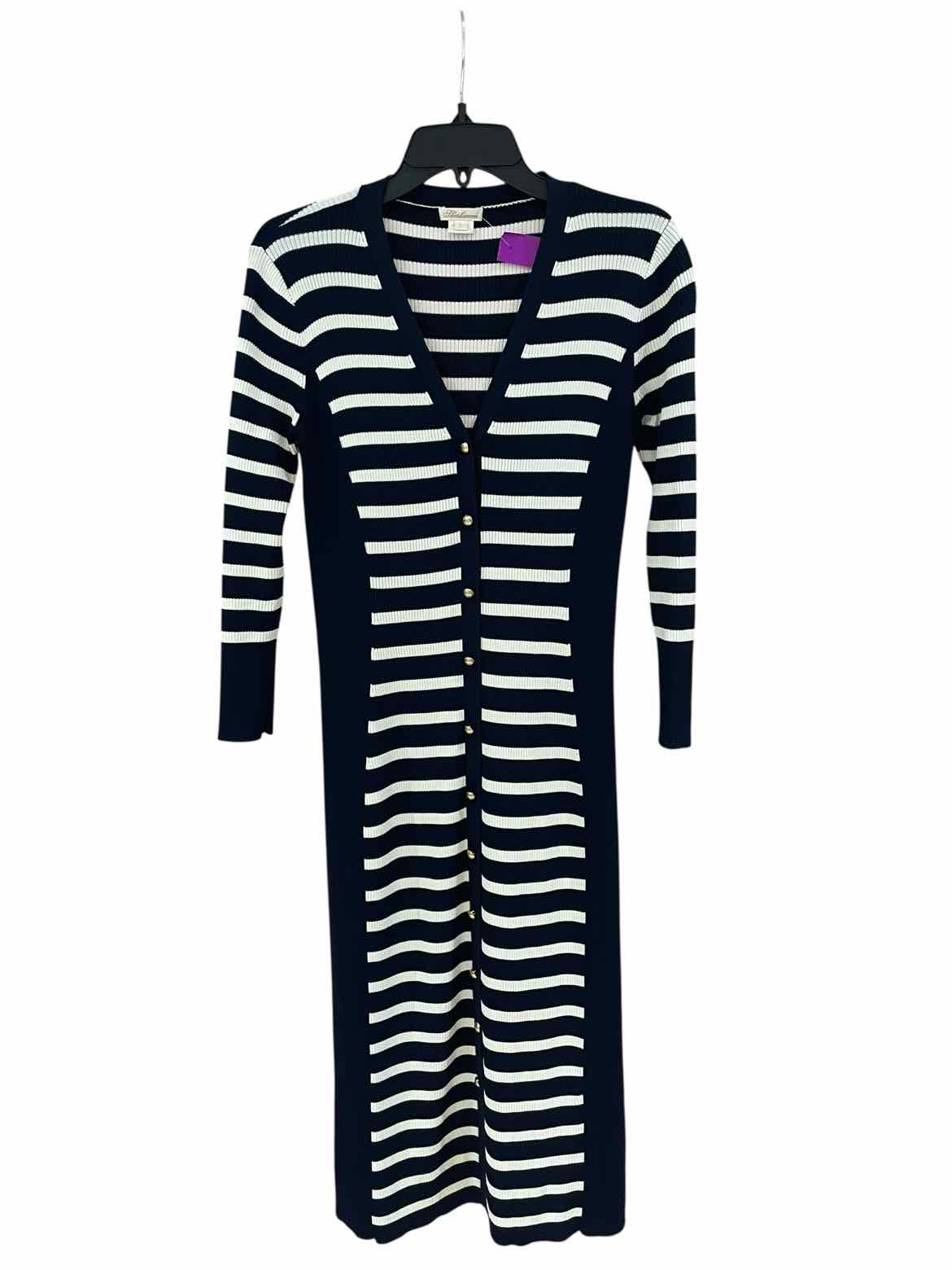 Shoshanna Navy and White Size L Dress