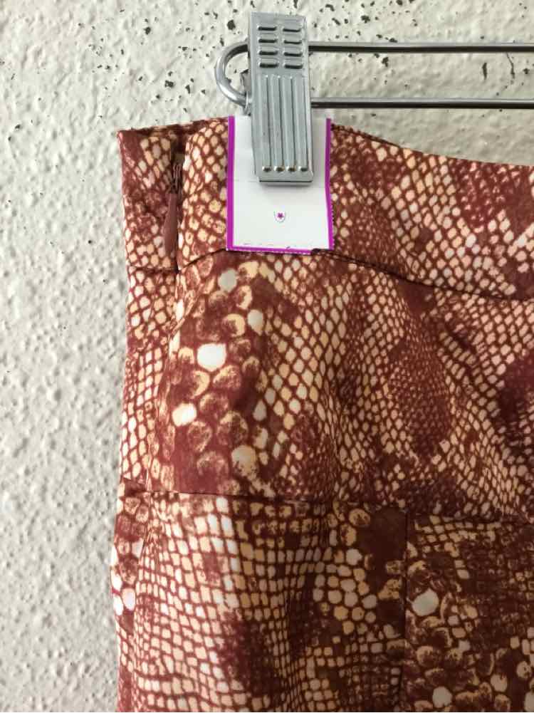 Free People Orange and Cream Size 6 Skirt