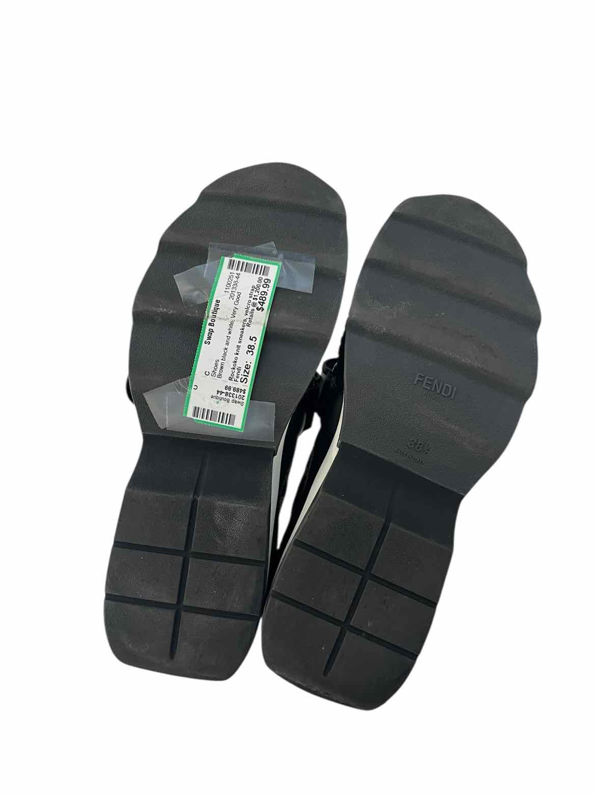 Fendi Brown black and white Size 38.5 Shoes