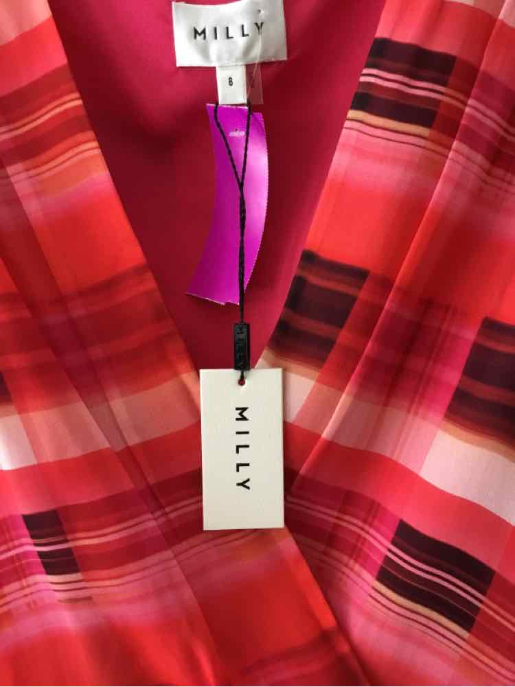 Milly Pink and Red Size 8 Dress