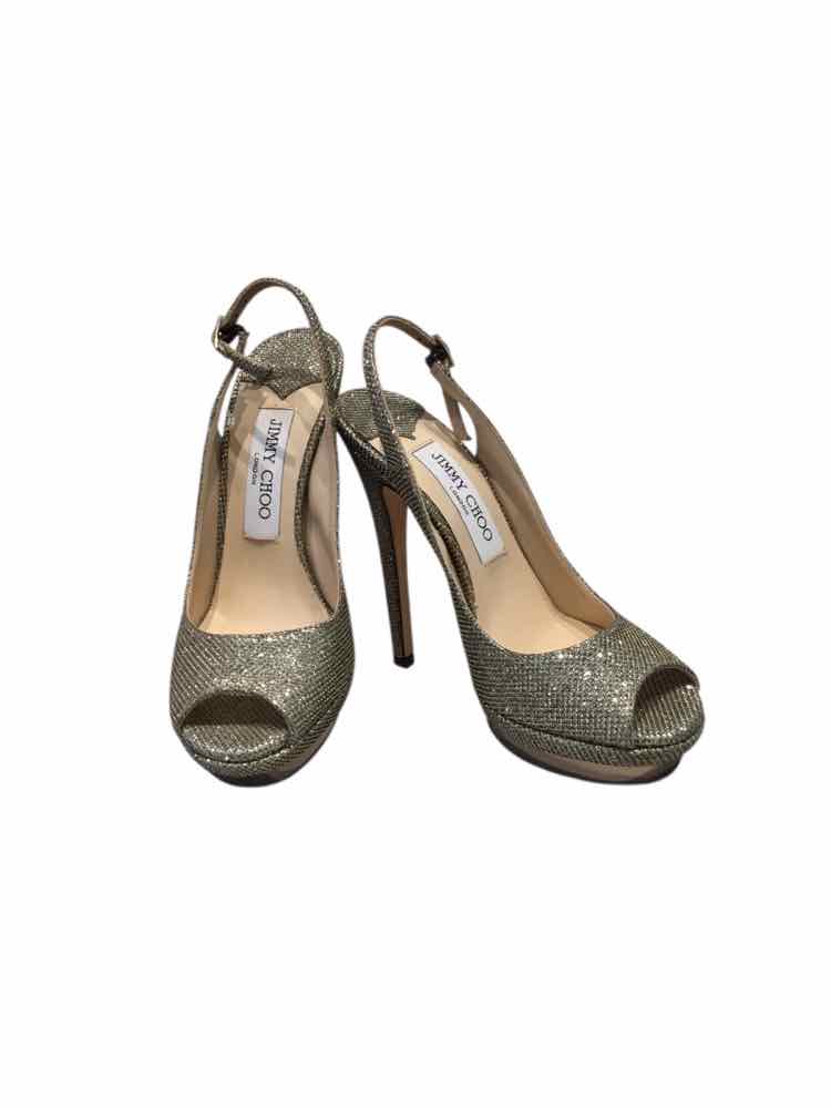 Jimmy Choo Silver & Sparkle Size 36 Shoes