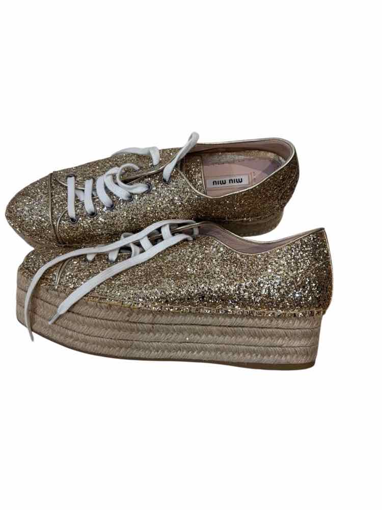 Miu Miu Gold Size 40 Shoes