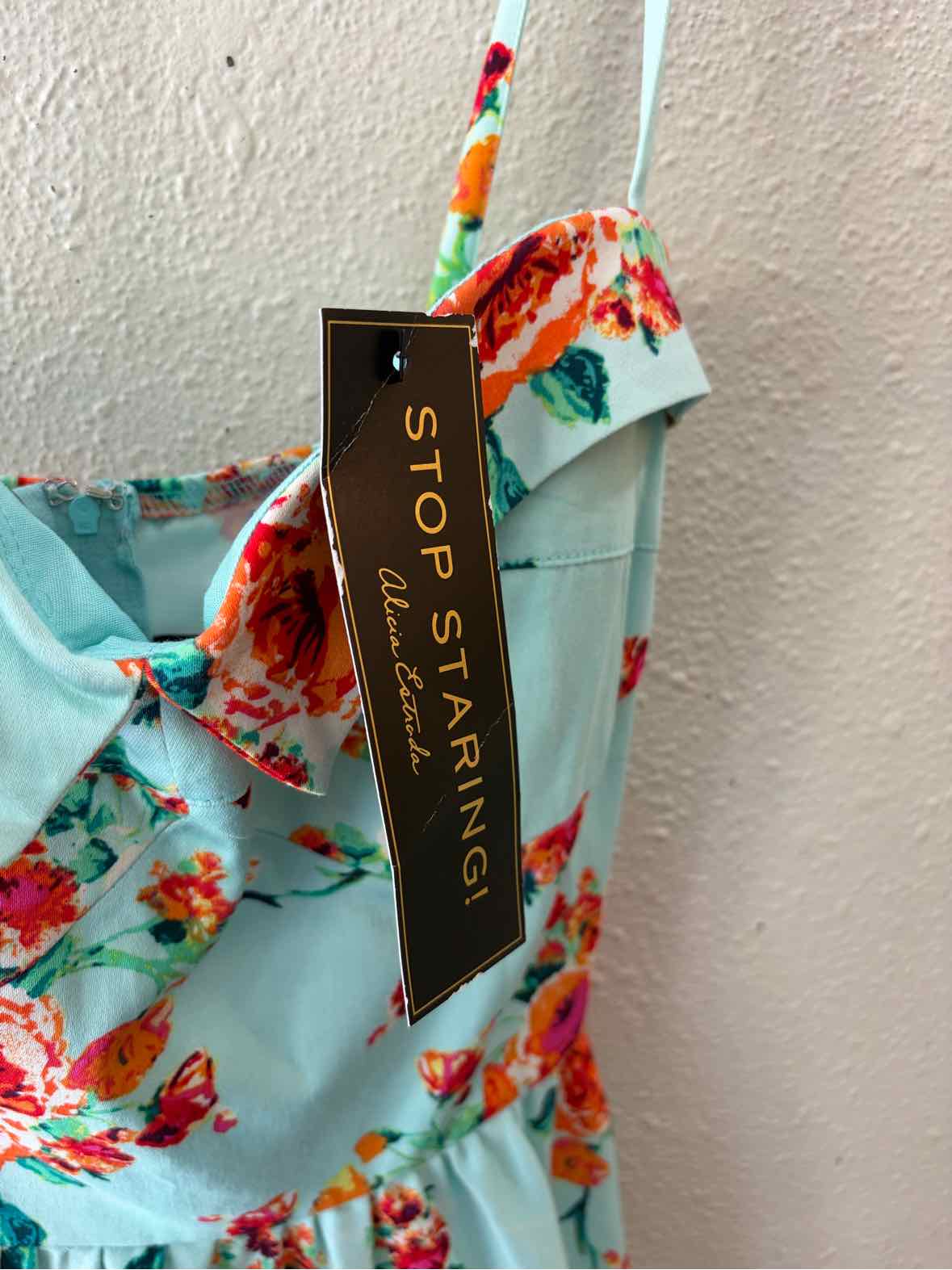 Stop Staring Turquoise Multi Size S Dress