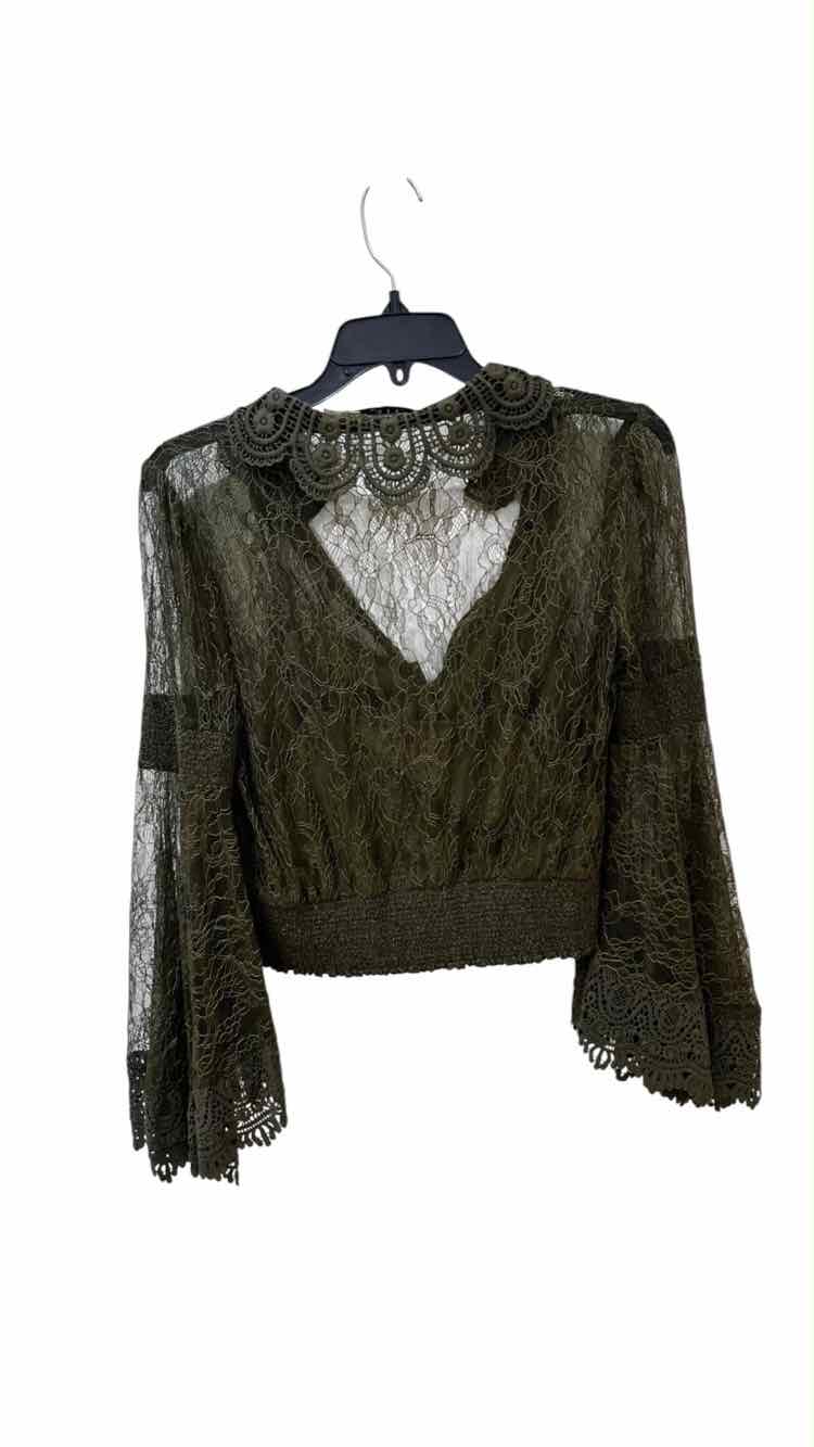 alice + olivia Olive Green Size S Shirt