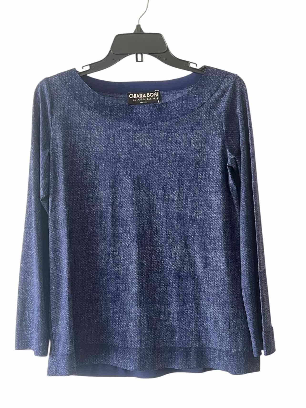 Chiara Boni Blue and White Size 40 Shirt
