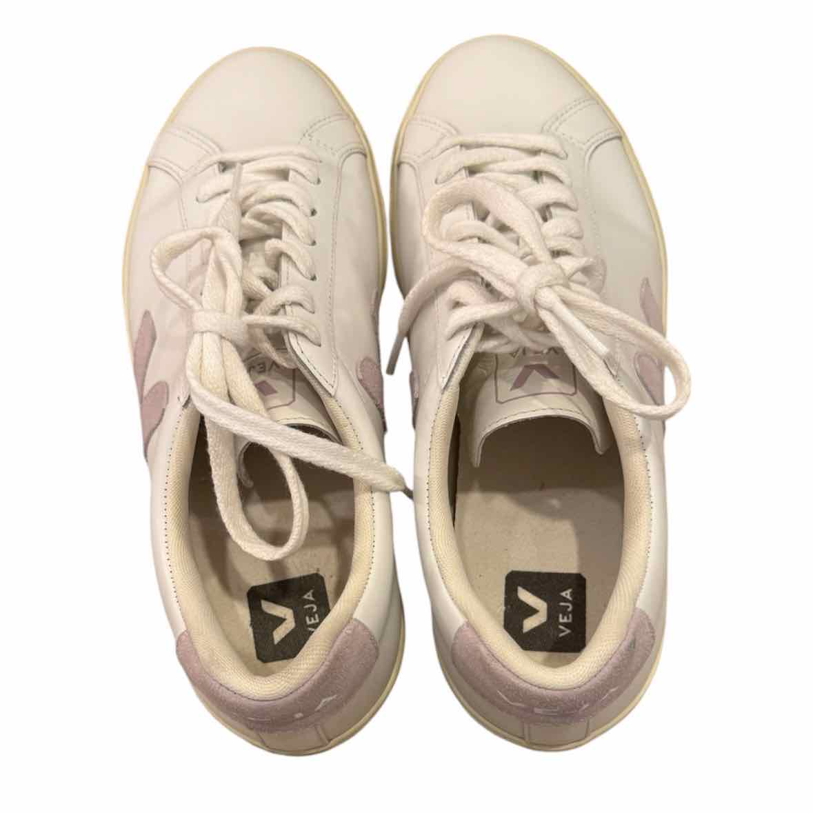 Veja White & lilac Size 9 Sneakers