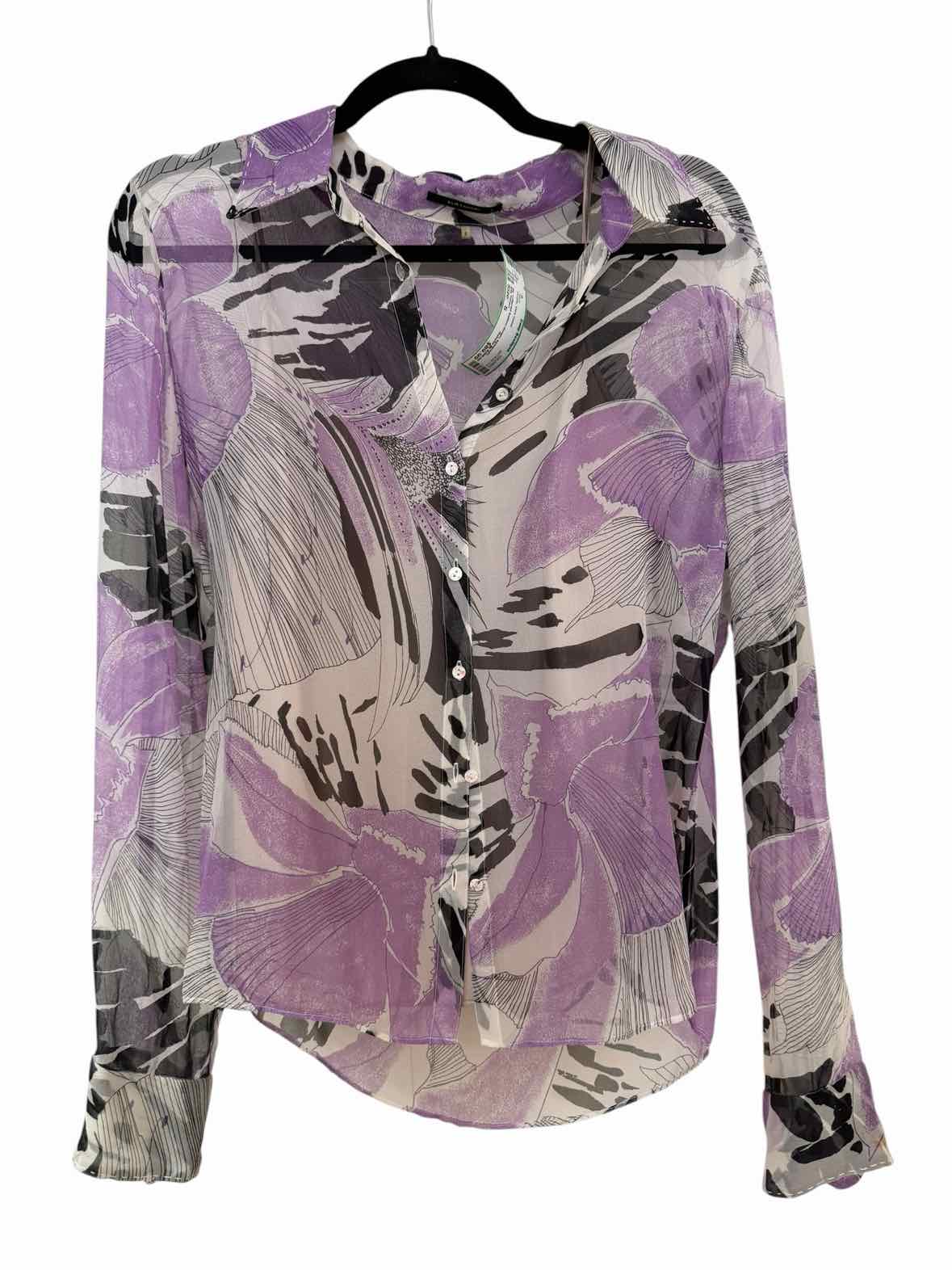 Elie Tahari Purple Size S Shirt