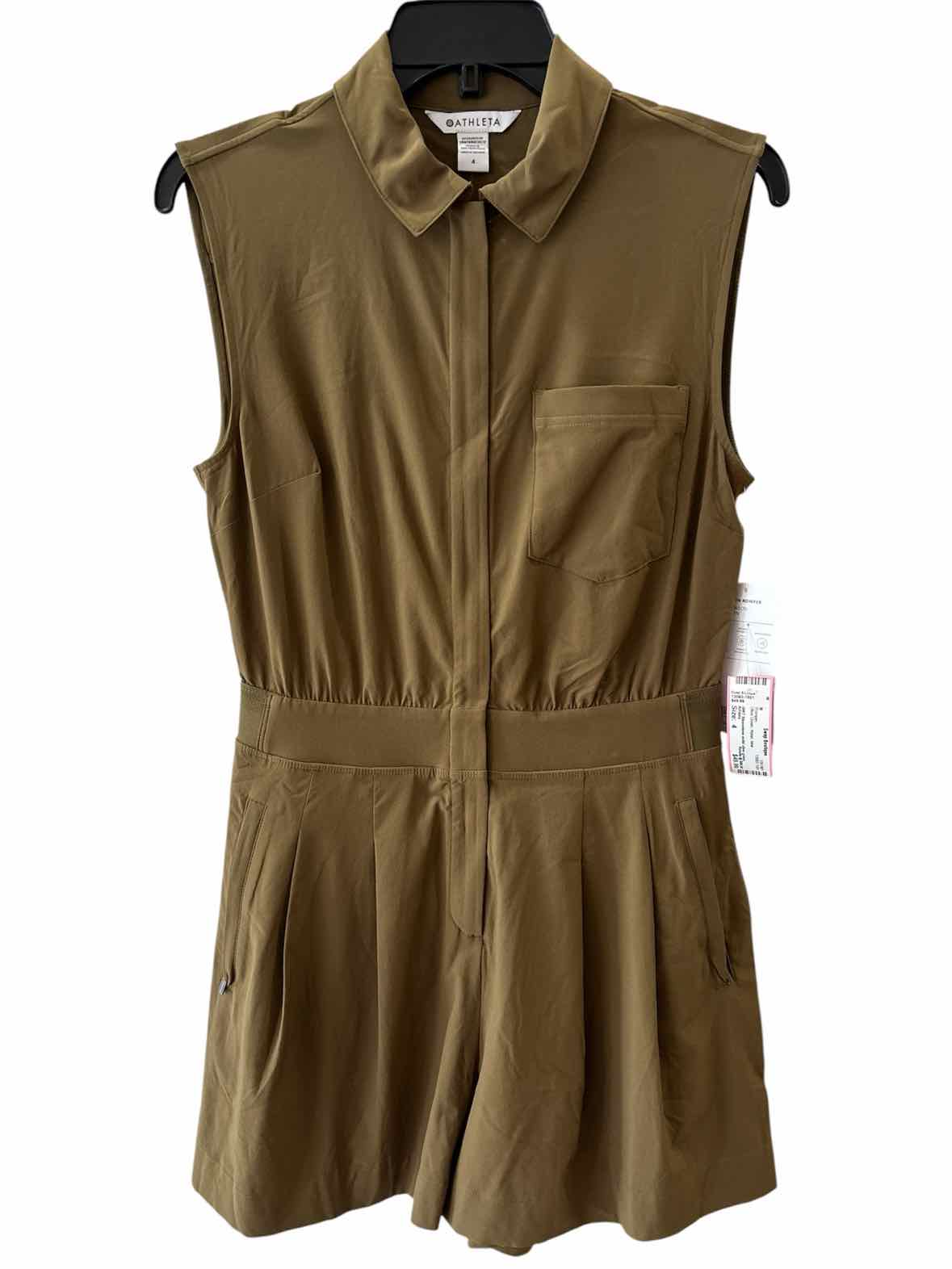 Athleta Olive Green Size 4 Romper