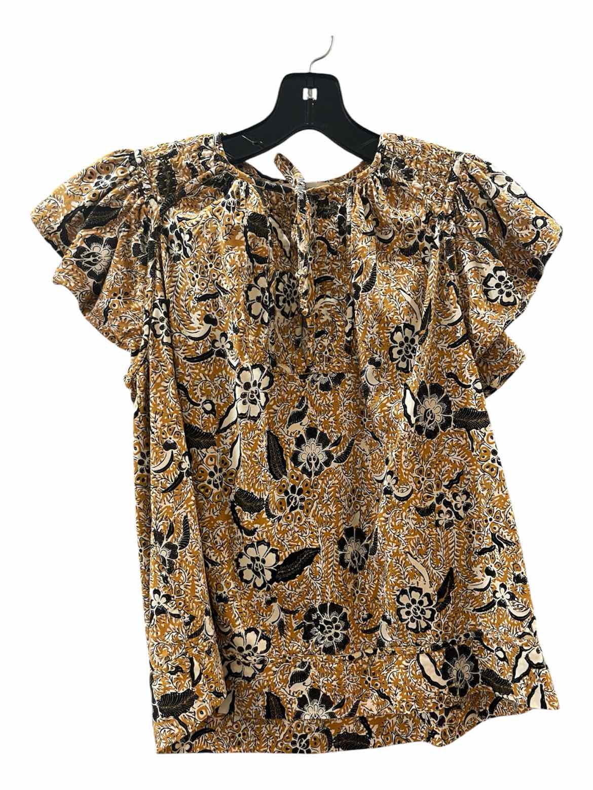 ULLA JOHNSON Mustard and Black Size 0 Shirt