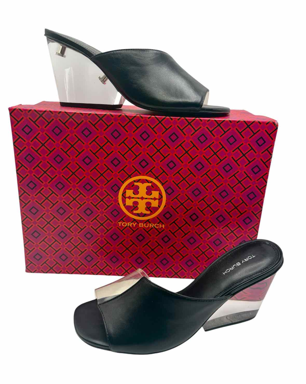 Tory Burch Black and Clear Size 8 Shoes