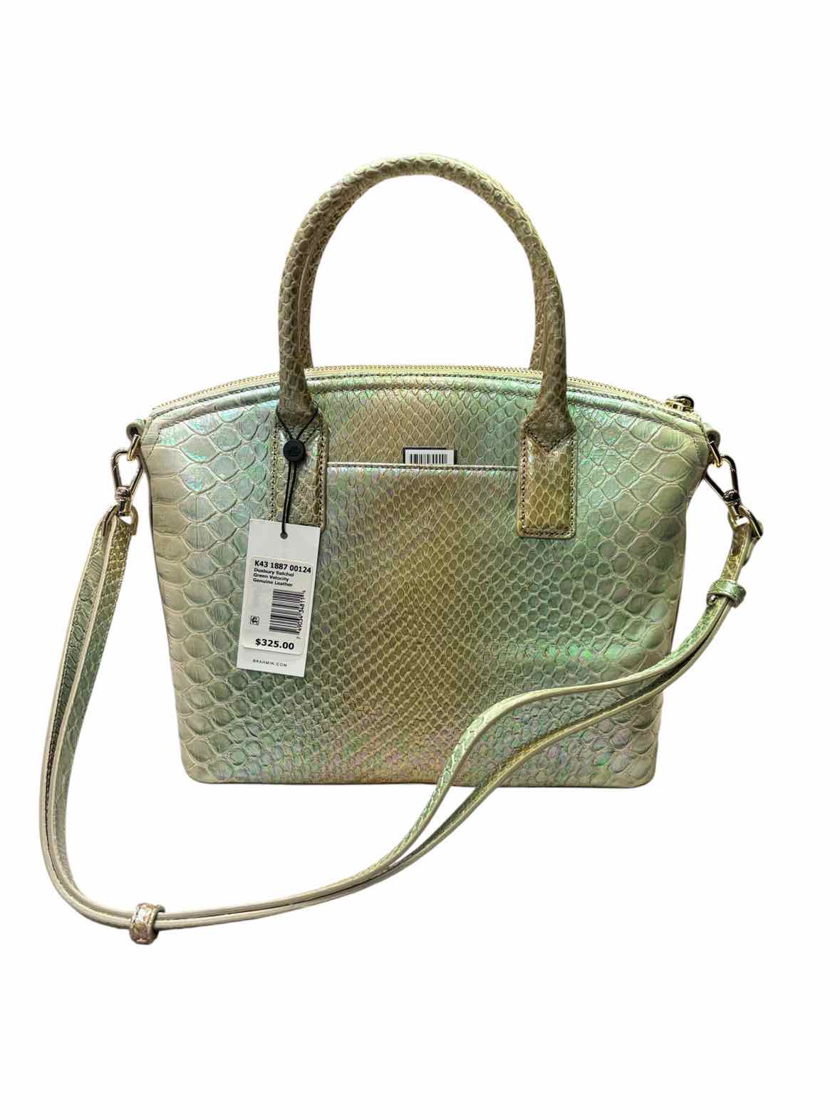 Brahmin Satchel Irridescent Ivory Handbag