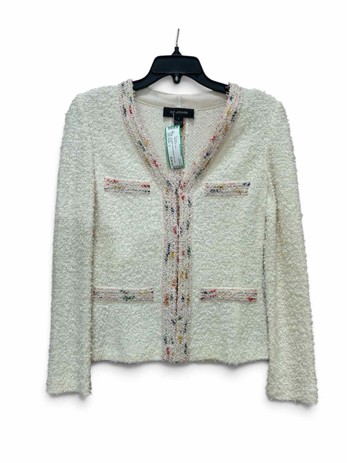 st john White Multi Size 2 Cardigan