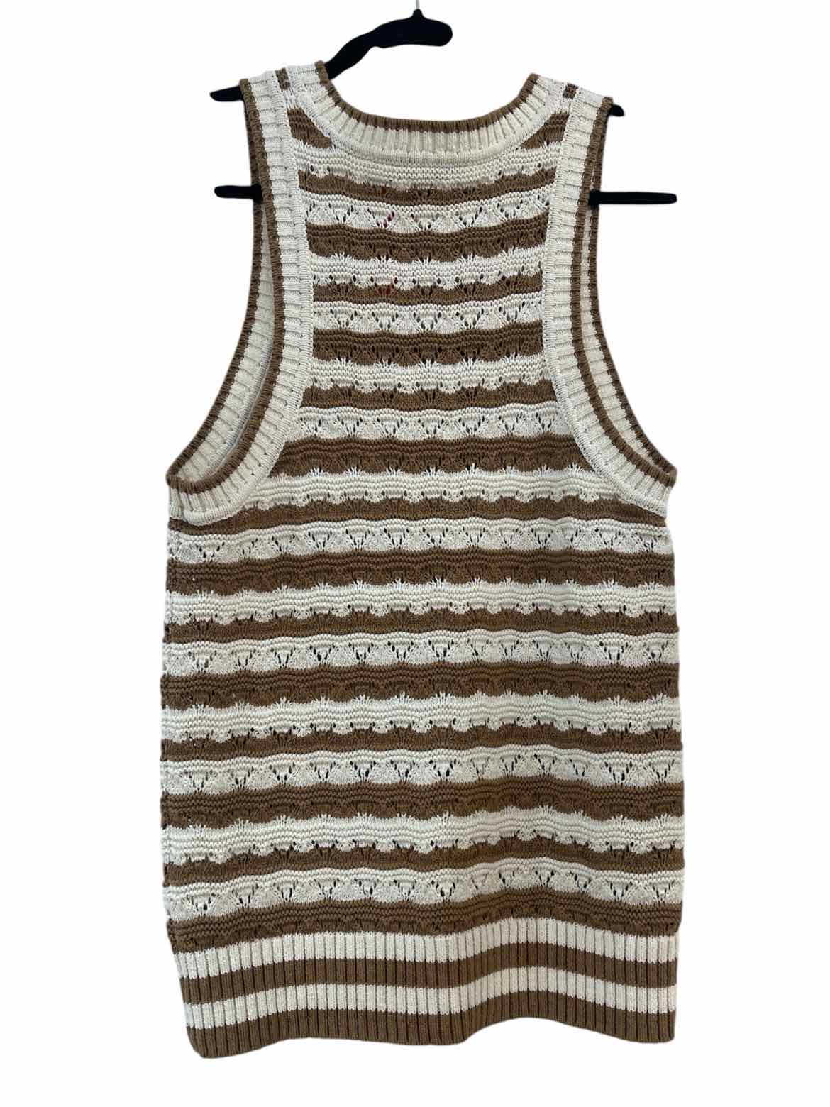 Veronica Beard White and Tan Size M Shirt