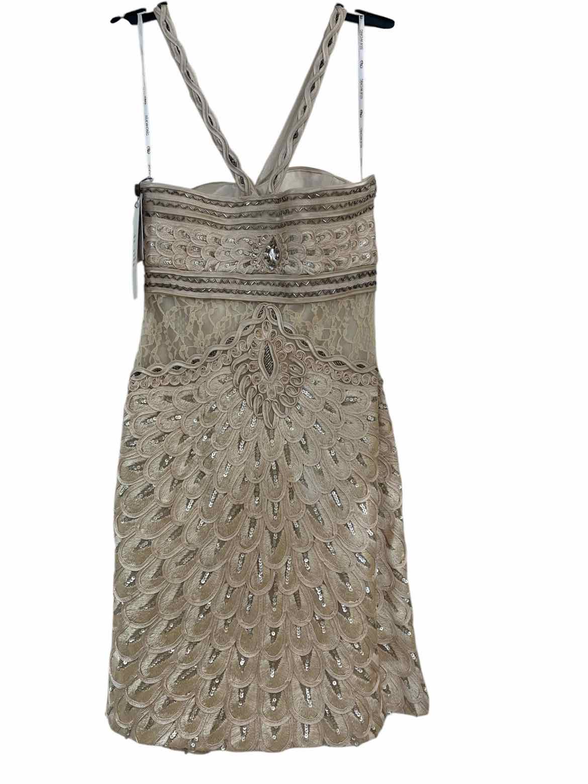 Sue Wong Champagne Size 6 Dress