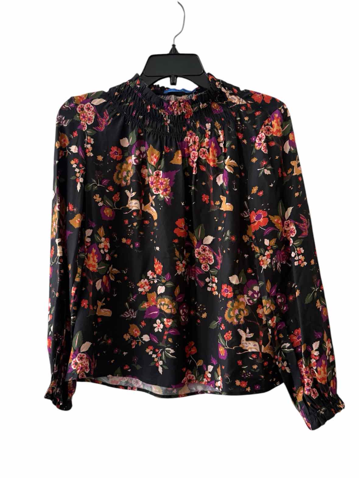 J. McLaughlin Black Multi Size S Shirt
