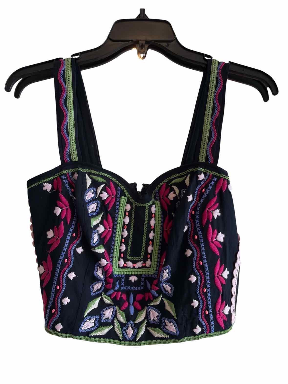 Anthropologie Black & Multi Size 6 Shirt
