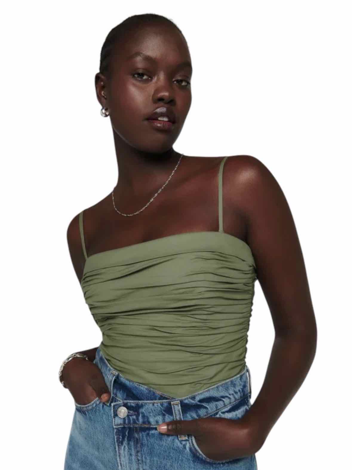 Reformation Army Green Size S Shirt