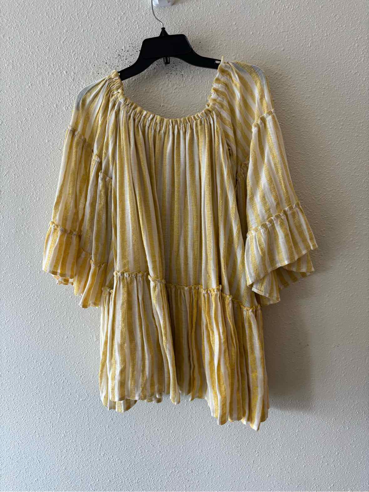 sundress White and Yellow Size 0S Dress