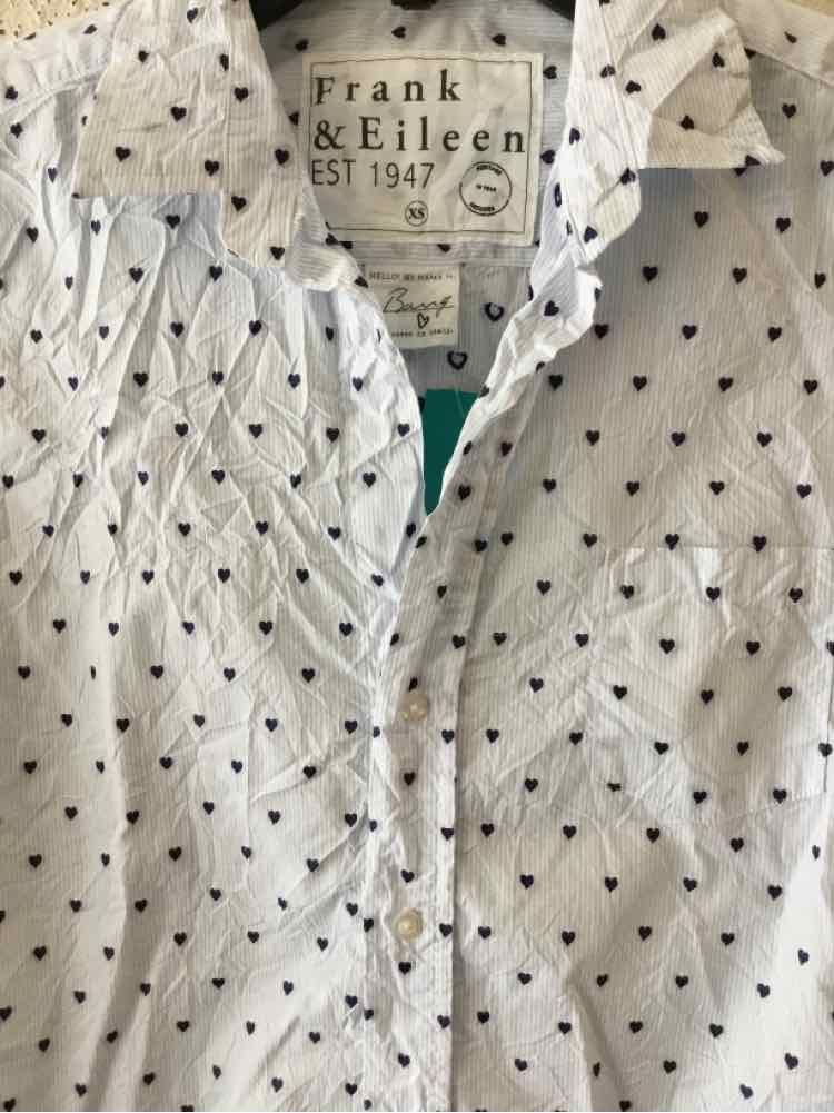 Frank & Eileen Blue and Navy Size XS Shirt