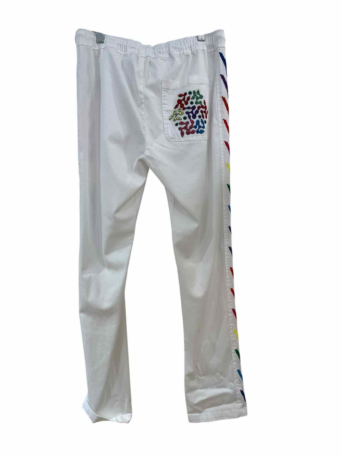 Me369 White and multi Size S Pants