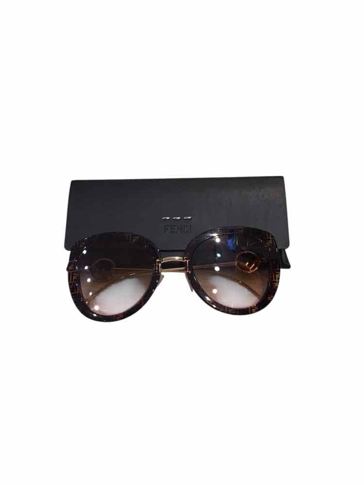 Fendi Gold and Brown Sunglasses